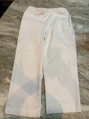 Alfred Dunner Petite White Pants 14P Pull On Elastic Waist Straight Leg